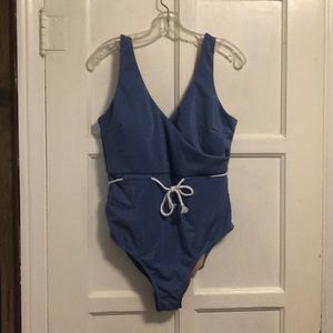 Brand new blue one piece swimsuit size is XL